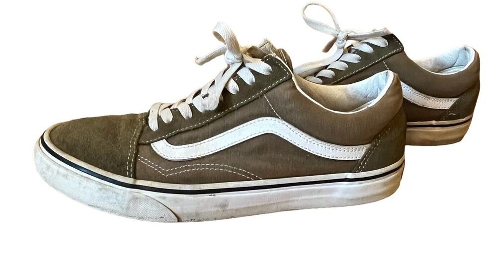 Vans Old Skool Shoes Men Size 9 Women 105 Brown Tan Suede Sneakers Low Lace Up